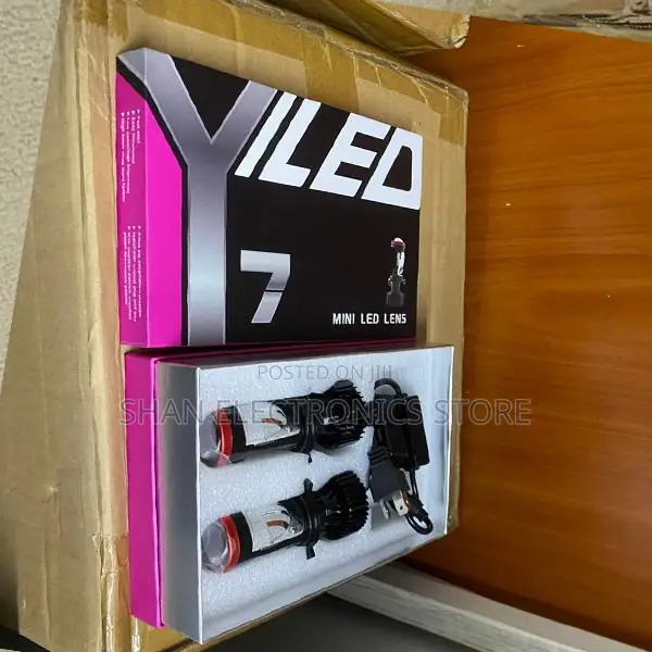 H4 Y7 Bright LED Projector Bulbs for Night Driving