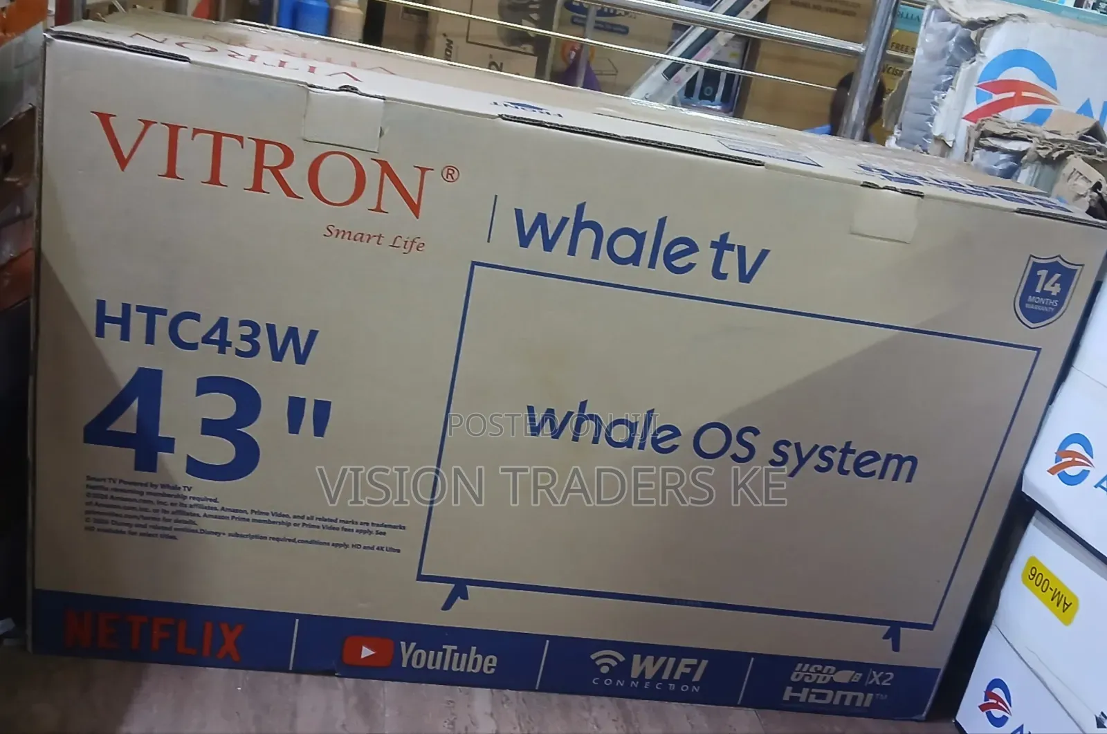 Vitron 43inch Smart Whale Os System Frameless TV With Bluetooth HTC43W