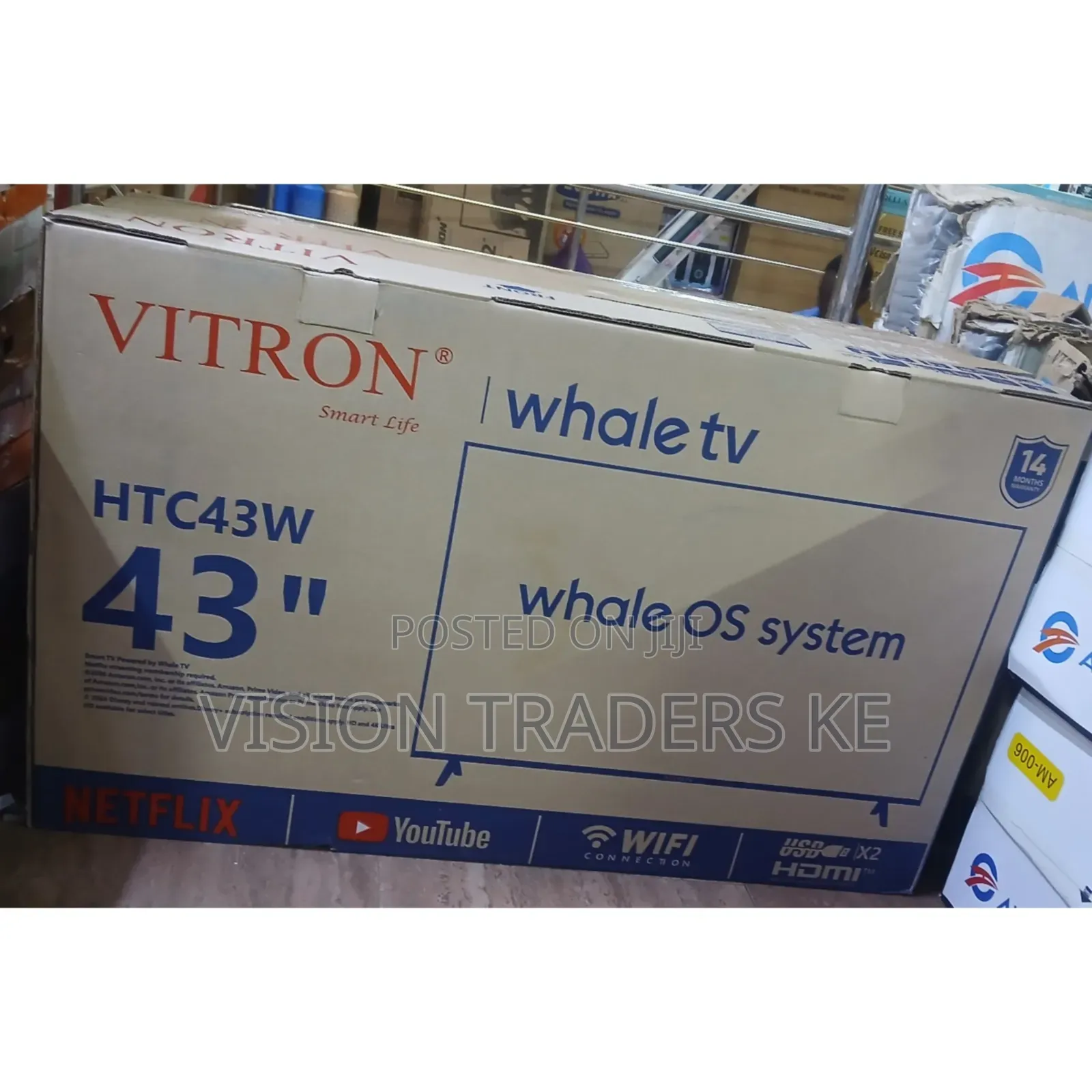 Vitron 43inch Smart Whale Os System Frameless TV With Bluetooth HTC43W