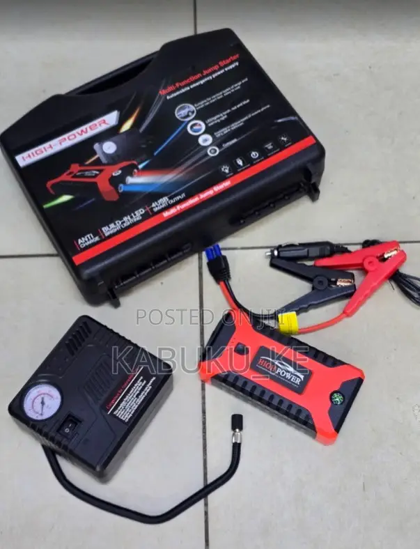 12V 99800mAh Lithium Car Jump Starter Power Bank Emergency Kit