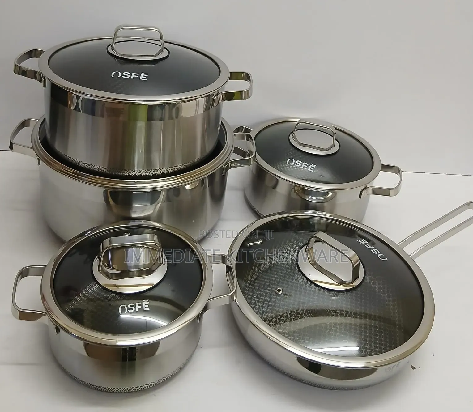 High Quality Tripply  Stainless Steel Cookware Set