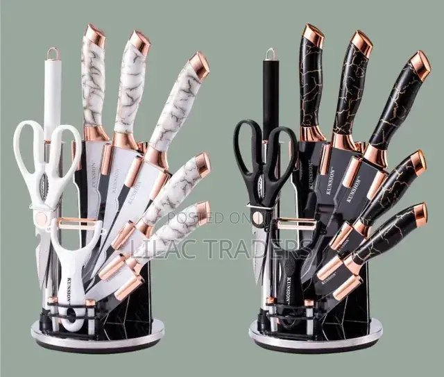 Marble Kitchen Knife Set Stainless Steel Knives Inv