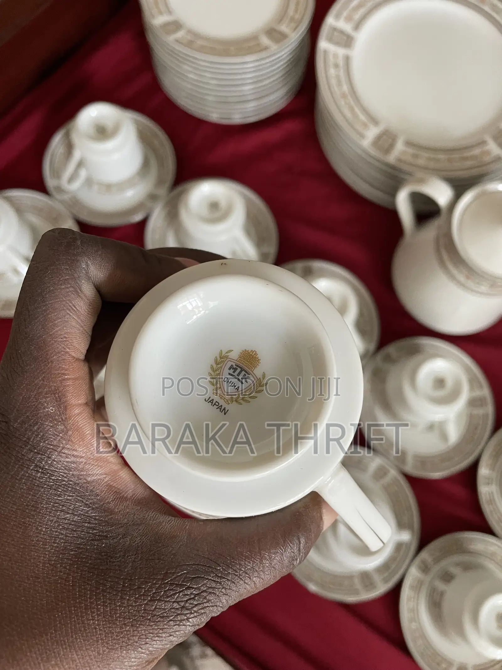 MTK China Pastel Floral Gold Trim Dinner Plates,cups,saucers Japan:82