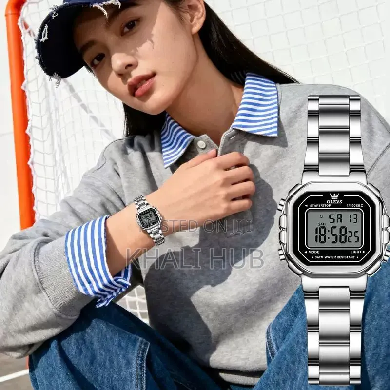 Olevs Silver Digital Ladies Watch 1111