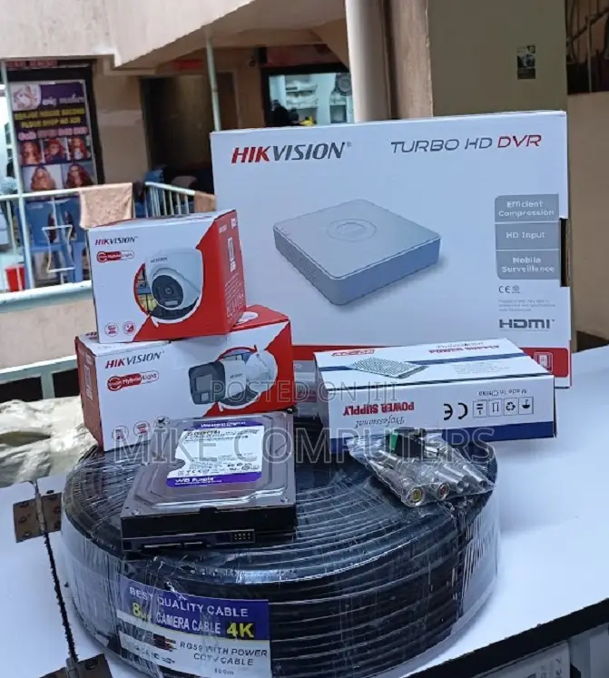 2CH Hikvision Surveillance colouredCamera Kit | DVR + 2Cameras + HDD