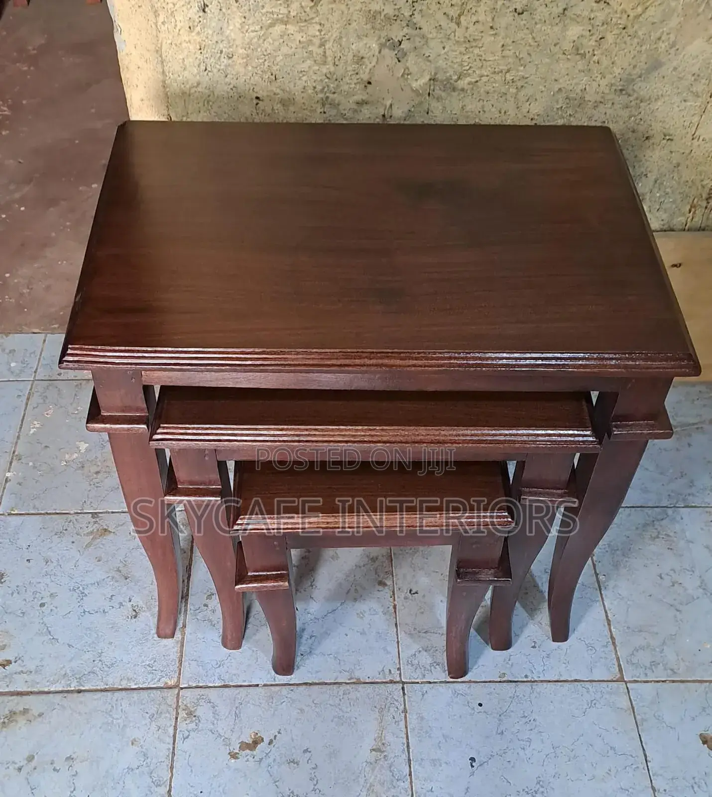 Mahogany Curved Stools