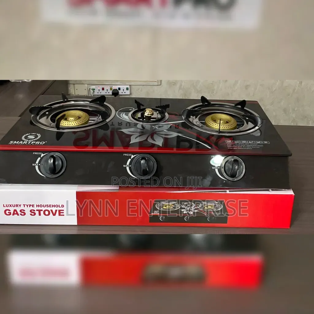 Smart Pro Gas Stove 3burner Glass...