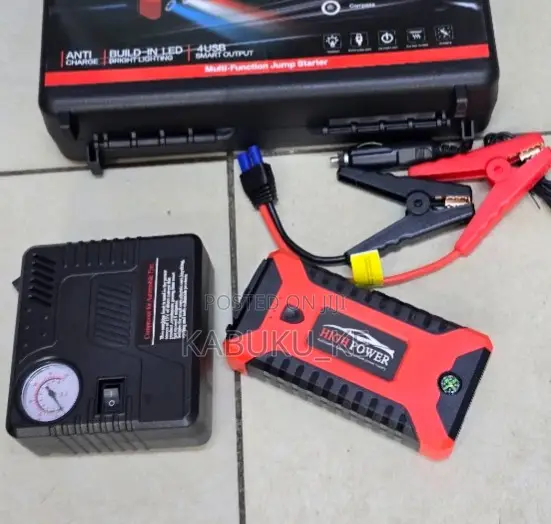 12V 99800mAh Emergency Car Jump Starter Air Compressor