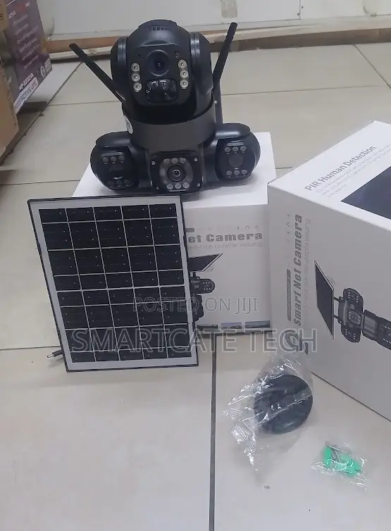 4G SIM Triple Lens Solar Security Camera – 360° CCTV & Night Vision