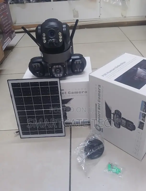 HD 4G Solar Security Camera – Triple Lens 360° CCTV
