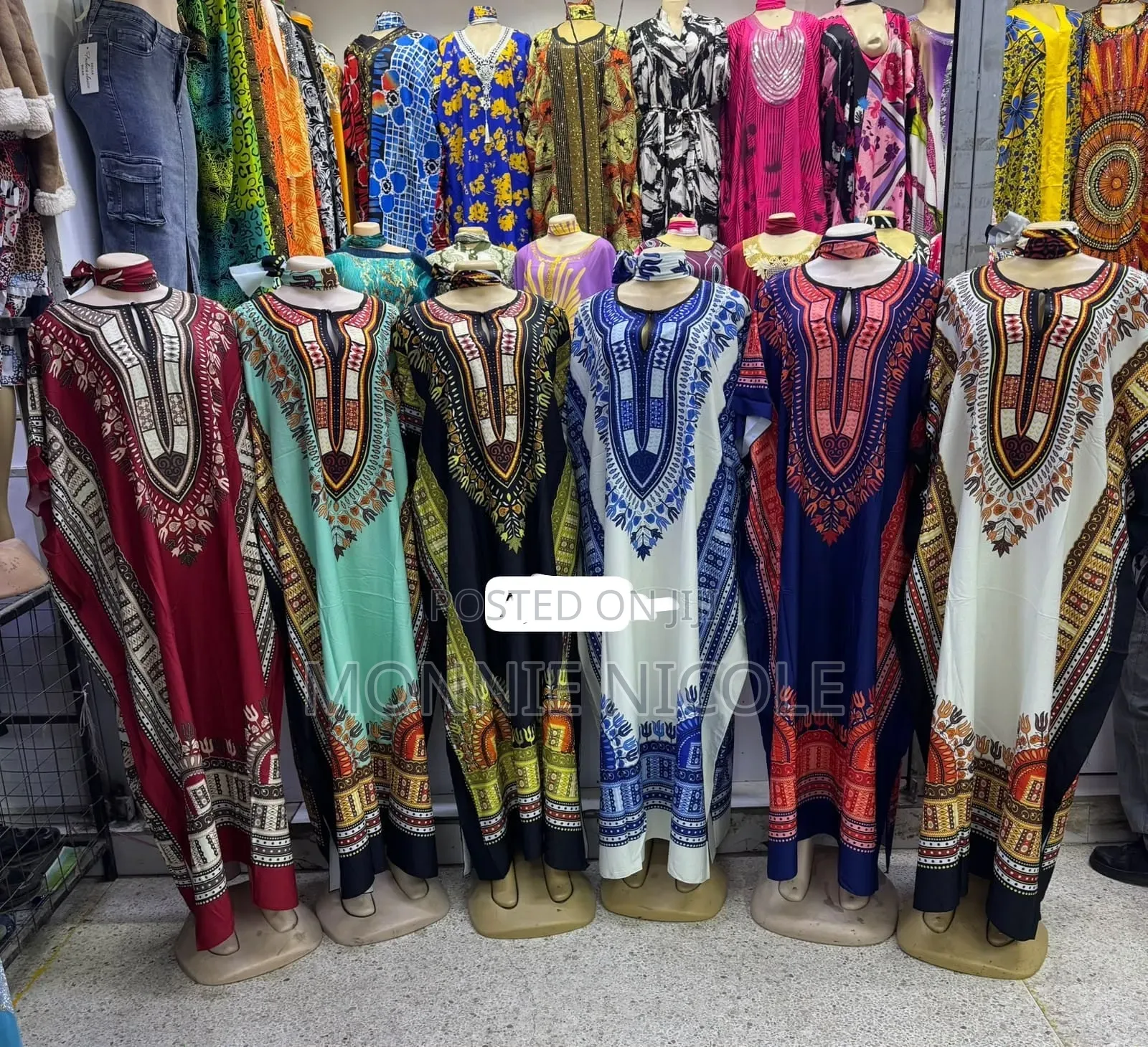 Here African Cotton Dashiki Long Dress