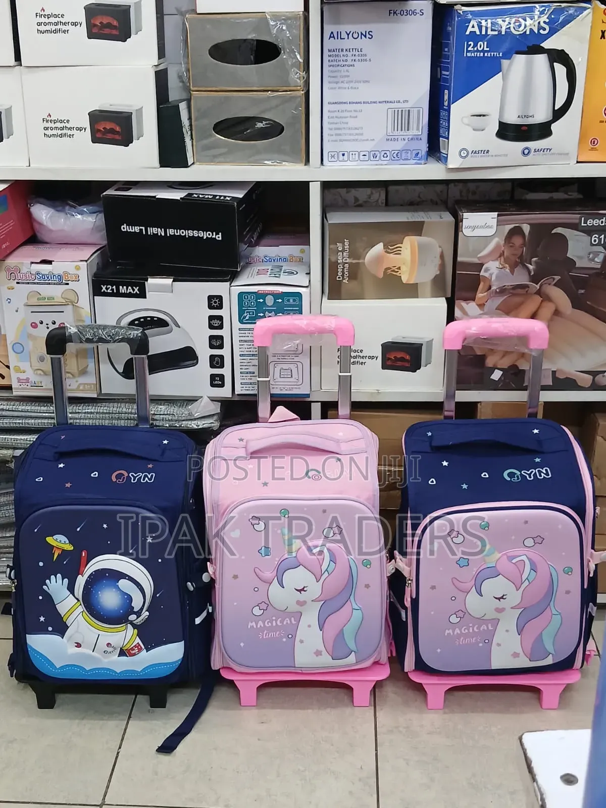 ` *Rolling Trolley School Bag* ` *High Capacity School Bag*