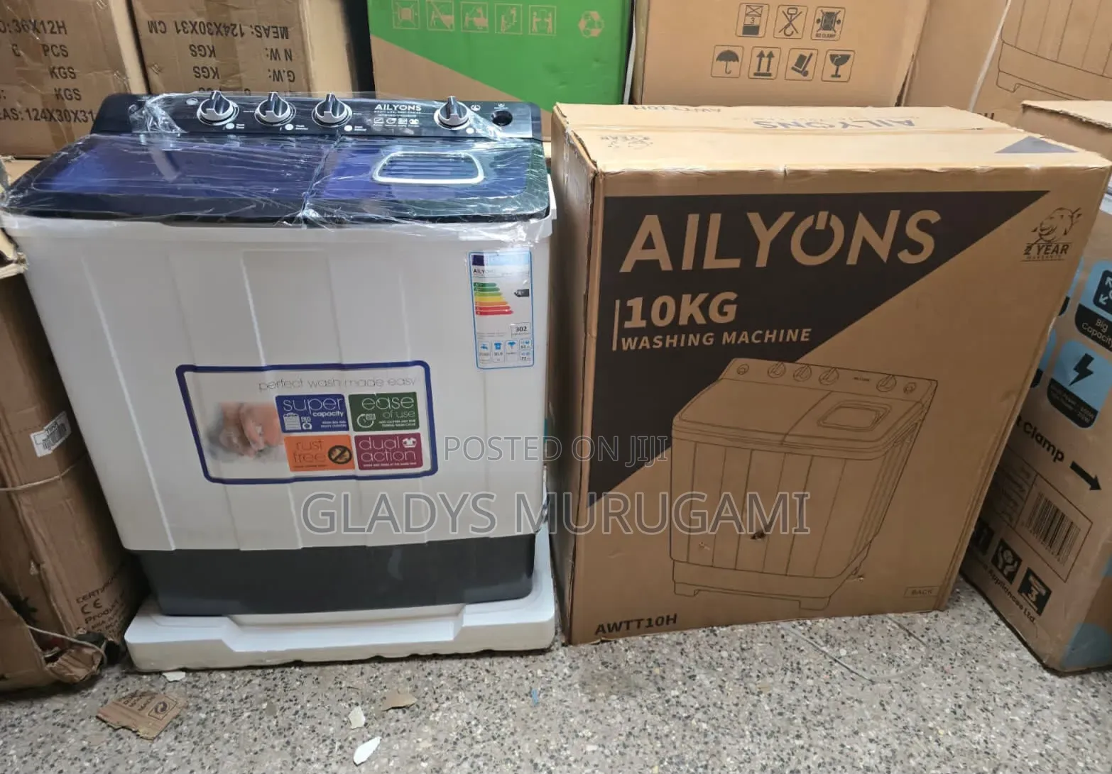 Ailyons Washing Machine 10 Kg Twin Tub