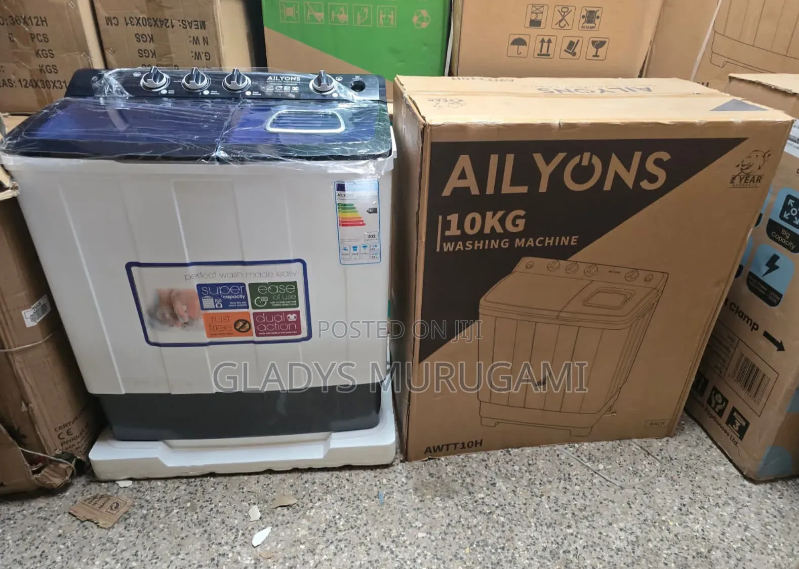 Ailyons Washing Machine 10 Kg Twin Tub