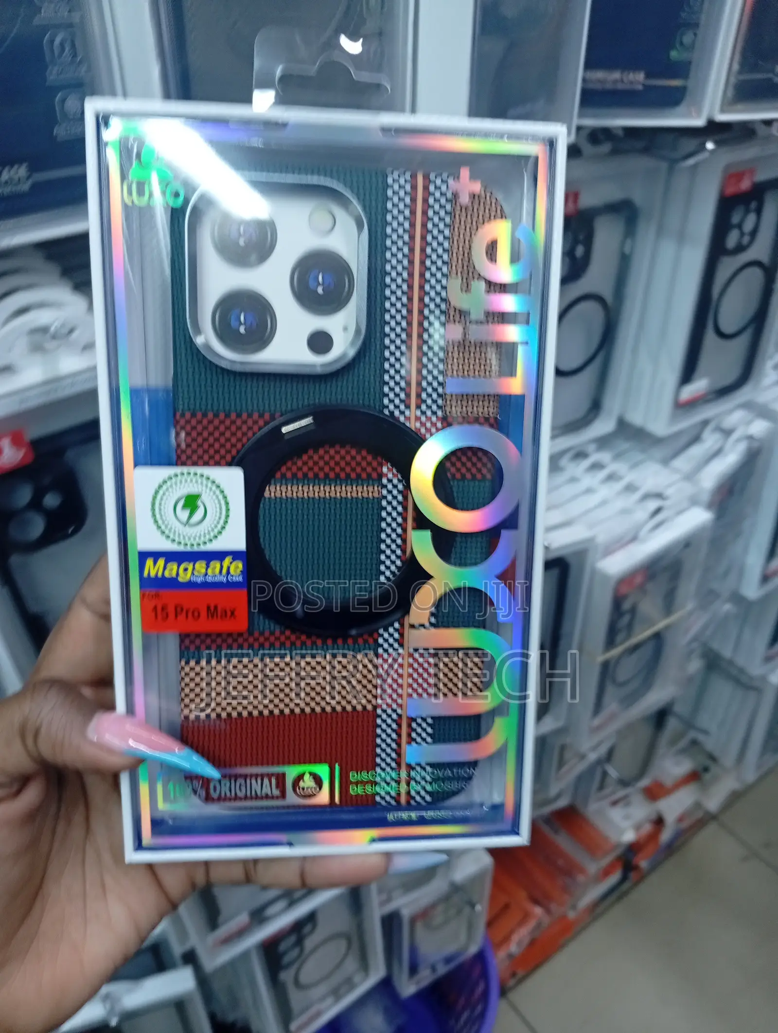 Luxo Life MagSafe Tribal Carbon Fiber Case for the iPhone 15 Pro Max