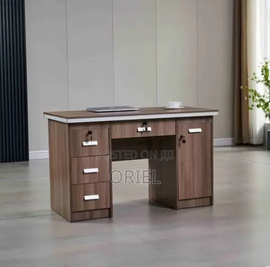 120CM Office Desk : Office Staff Room Desk With Lockable Drawers