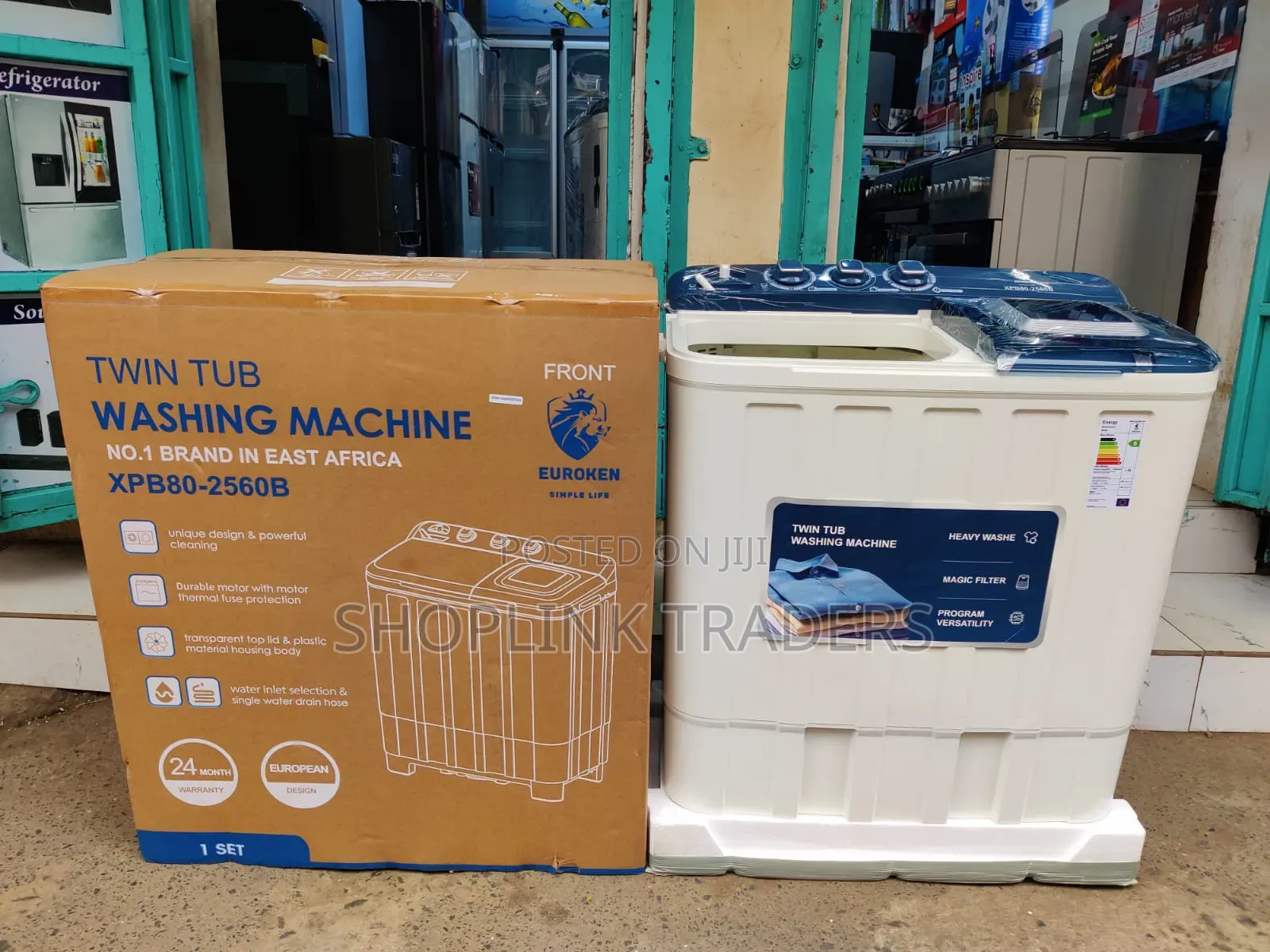 Euroken 8kg Washing Machine Twin Tub Semi Automatic