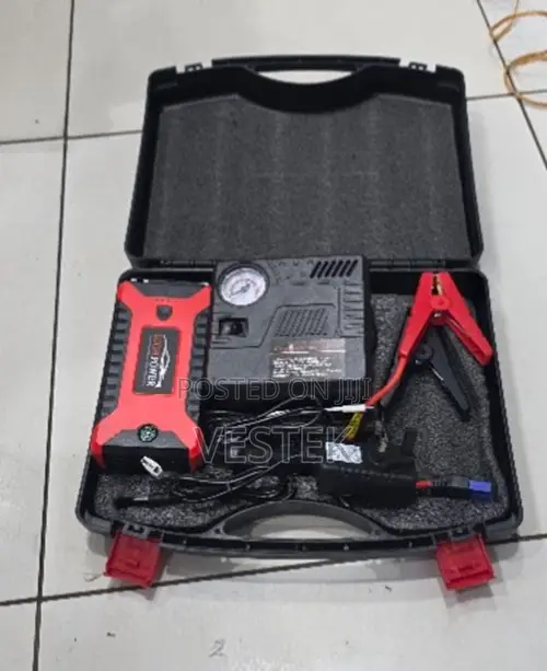 Portable Car Jump Starter 12V Battery Booster With Tyre Pump
