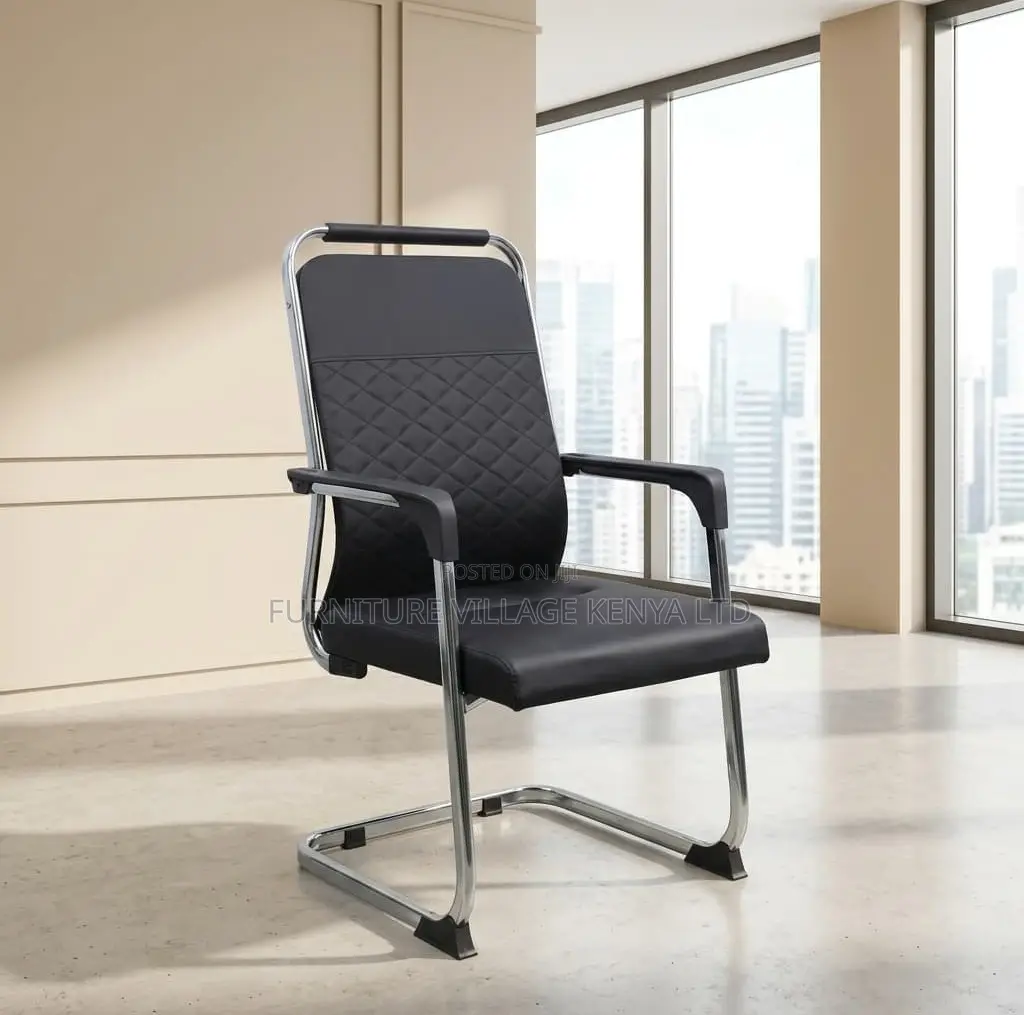Boardroom Chair; Leather Mid Back Non Swivel Boardroom Chair