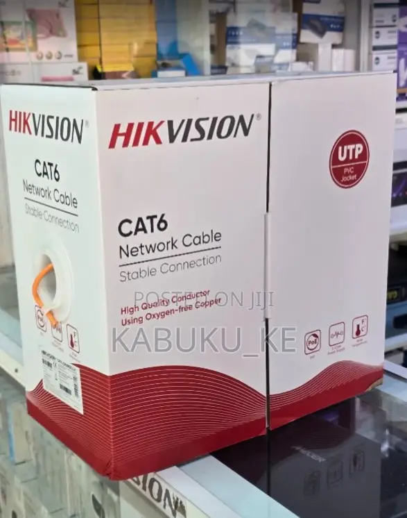 ^Hikvision Cat6 Pure Copper Lan Cable 305m Roll