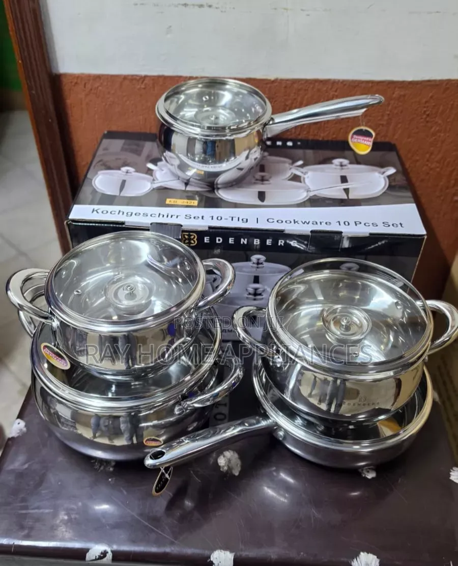 Edenburg EB-2421 Stainless Steel  Cookware Set 10 Pieces