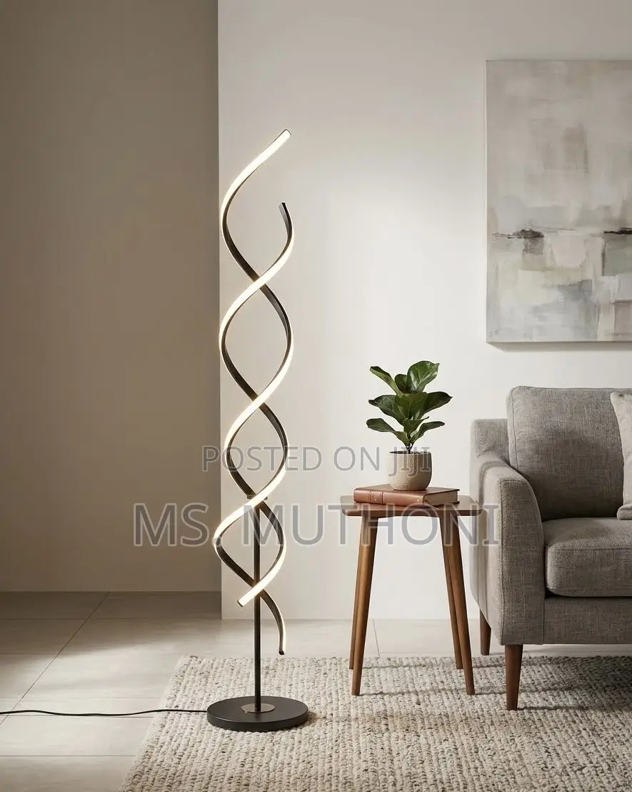 Sculptural Curve LED Floor Lamp (147 Cm )
