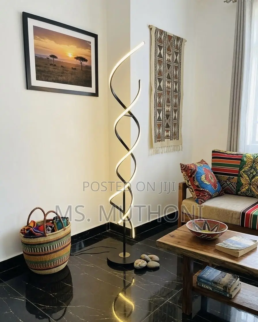 Twisted Line Standing Corner  Floor Light