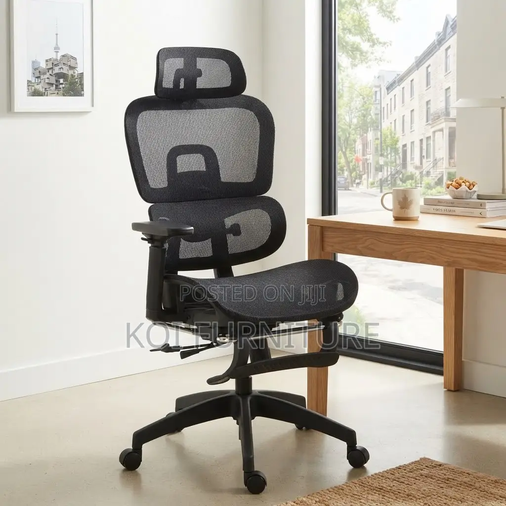 Office Chairs; Executive Orthopedic High Backrest Seat With Footrest