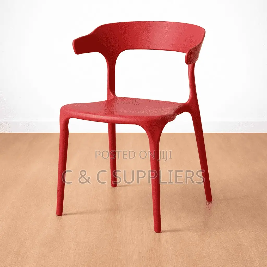 Bistro Plastic Chair–Red