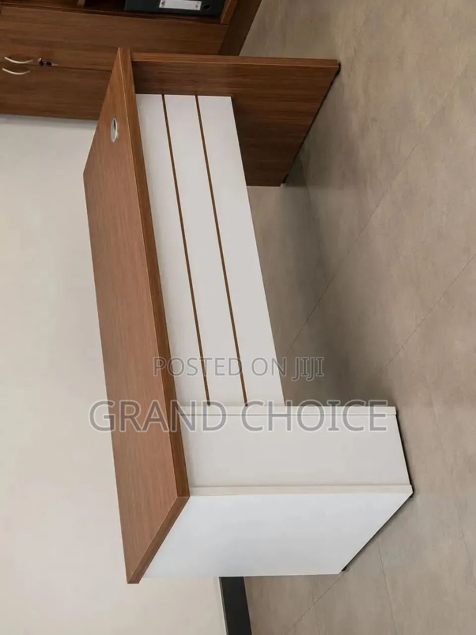 Wooden Managerial Desk With Side Storage