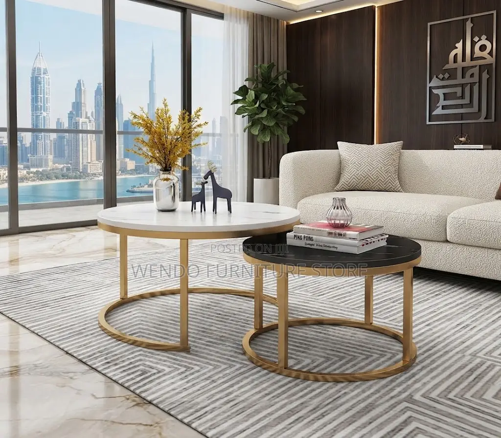 Coffee Table; Golden Home Office Dual Coffee Table