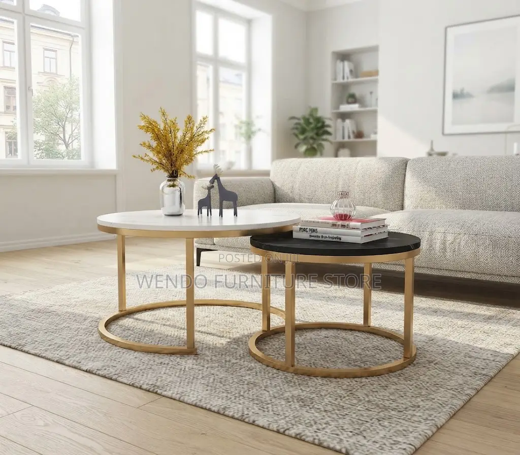 Coffee Table; Golden Home Office Dual Coffee Table