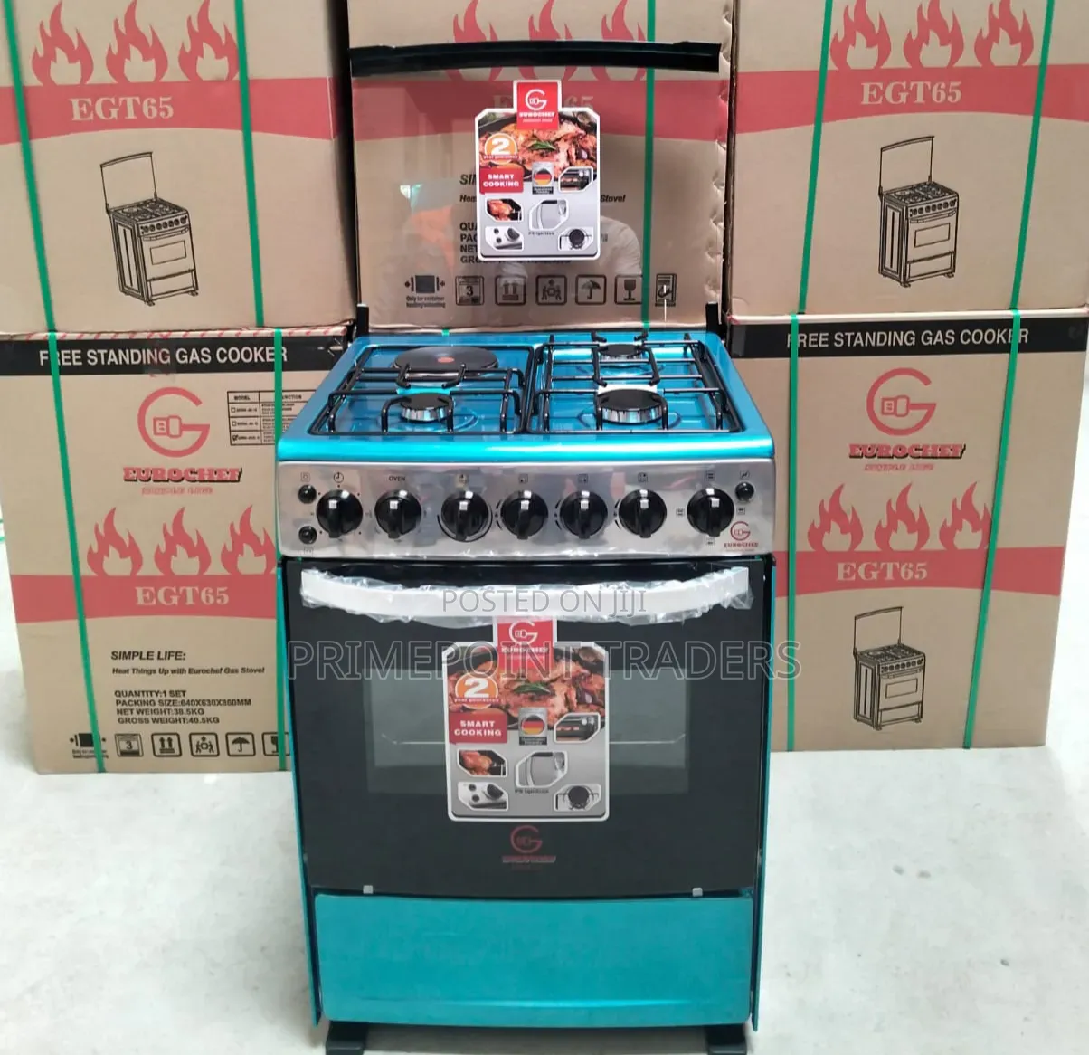 Eurochef 60×65 Free Standing 3+1 Cooker – Versatile Kitchen Appliance