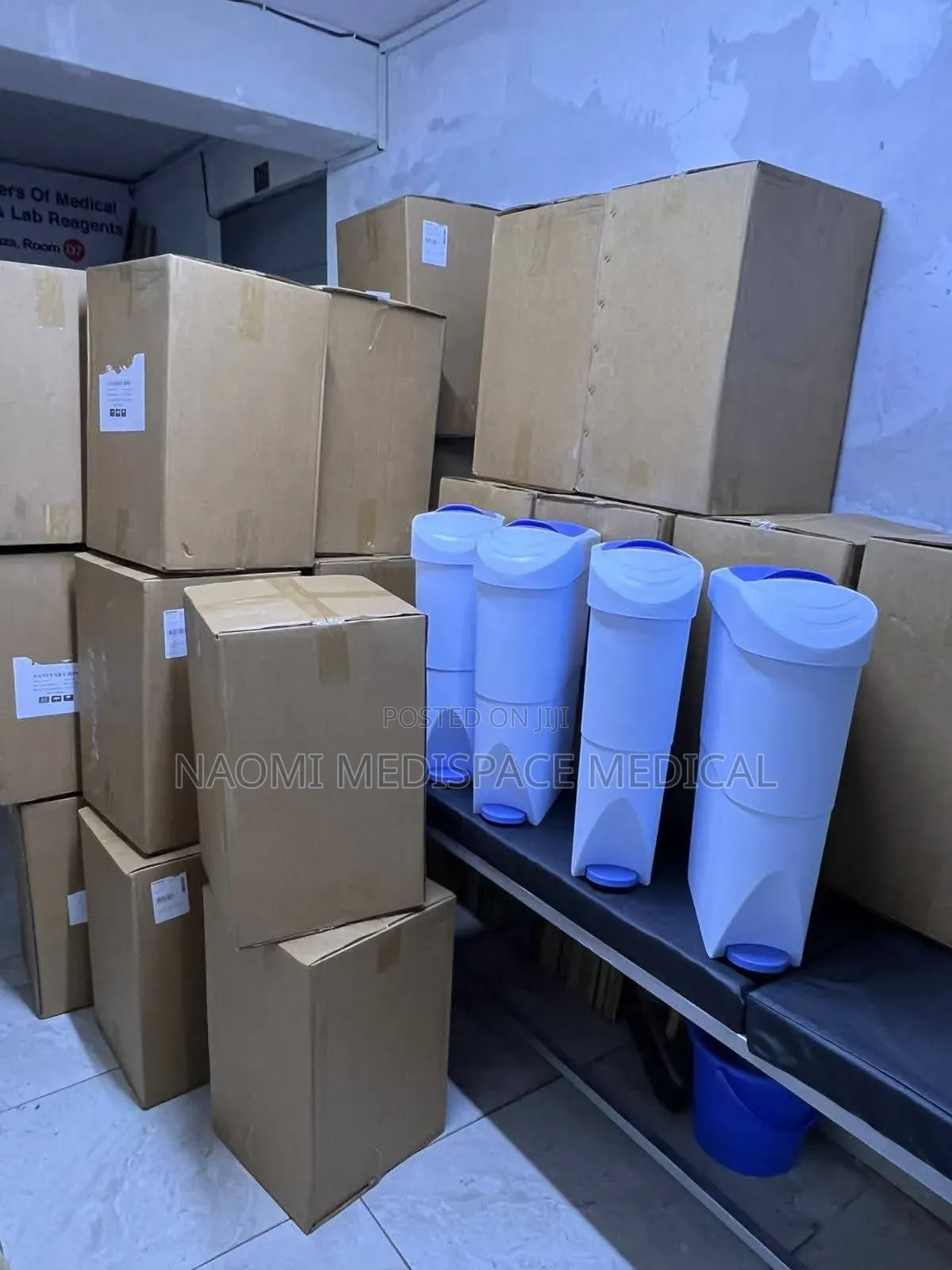 White Sanitary Bins in Bulk-Hygenic and Easy to Clean
