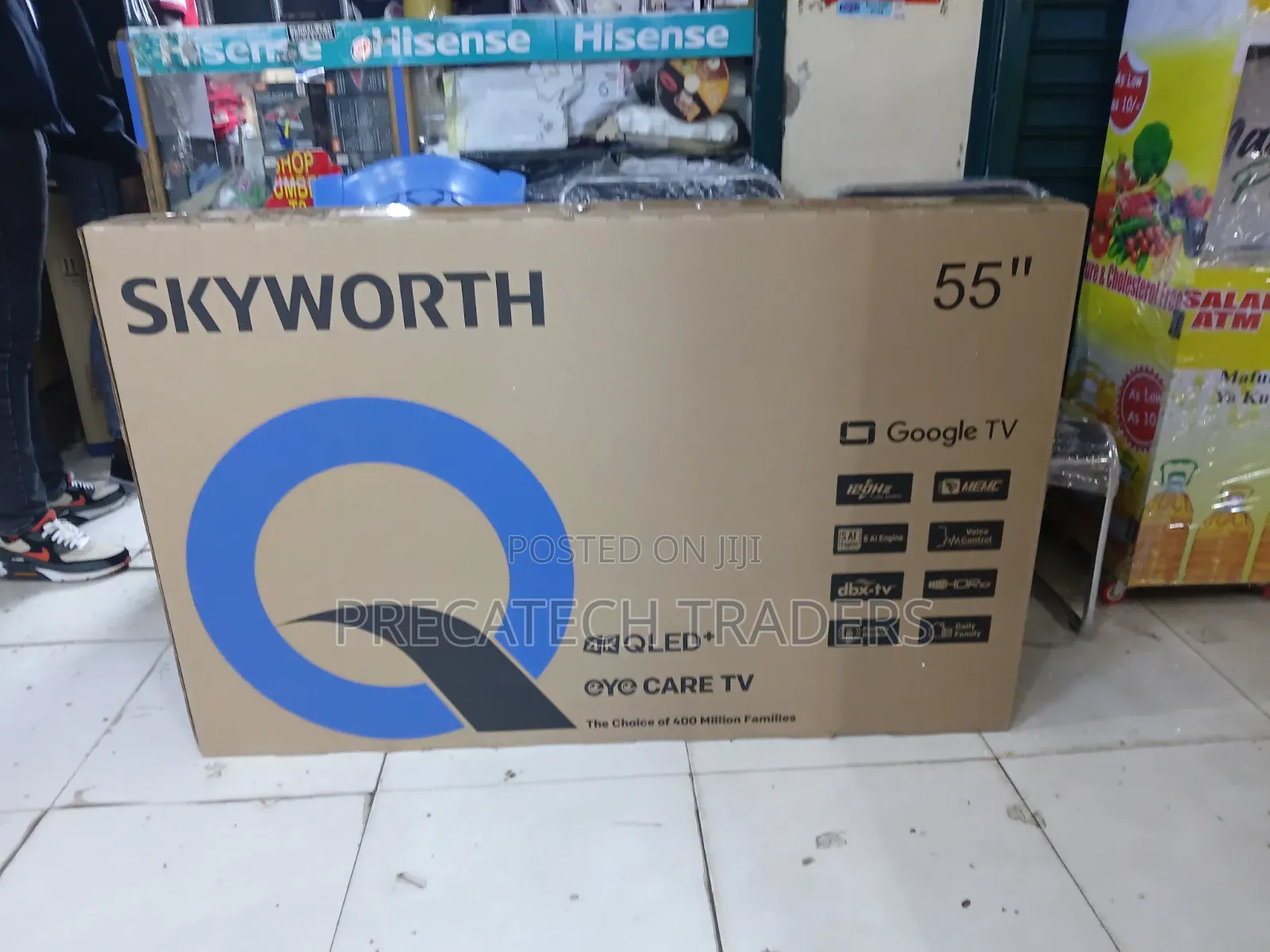 Skyworth 55" 4K QLED+ Google TV – Smart TV