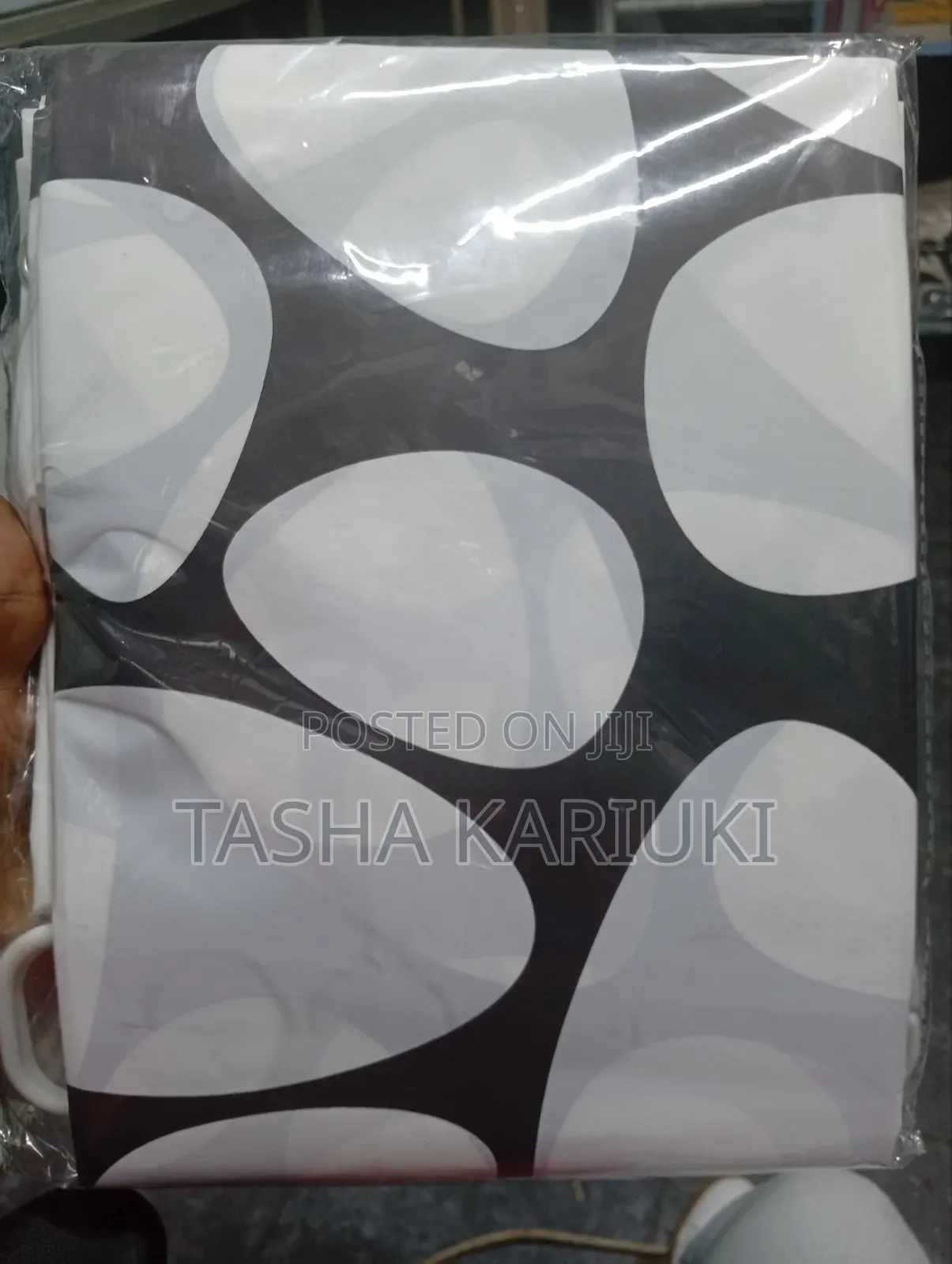Premium PVC Waterproof Shower Curtain 180×200cm – With Free Hooks.