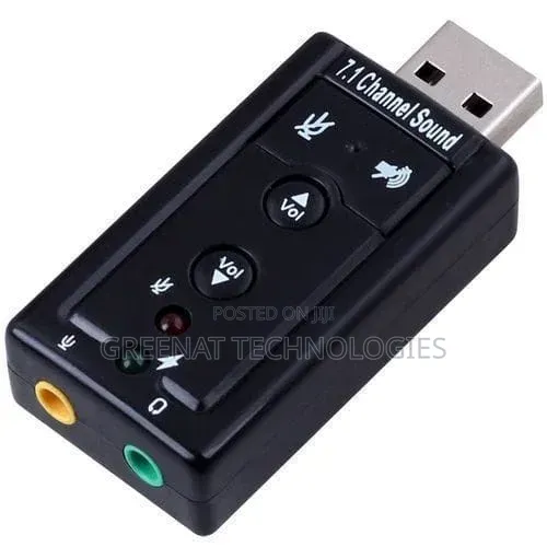 USB Virtual 7.1 Channel Sound Card Adapter External Sound Card