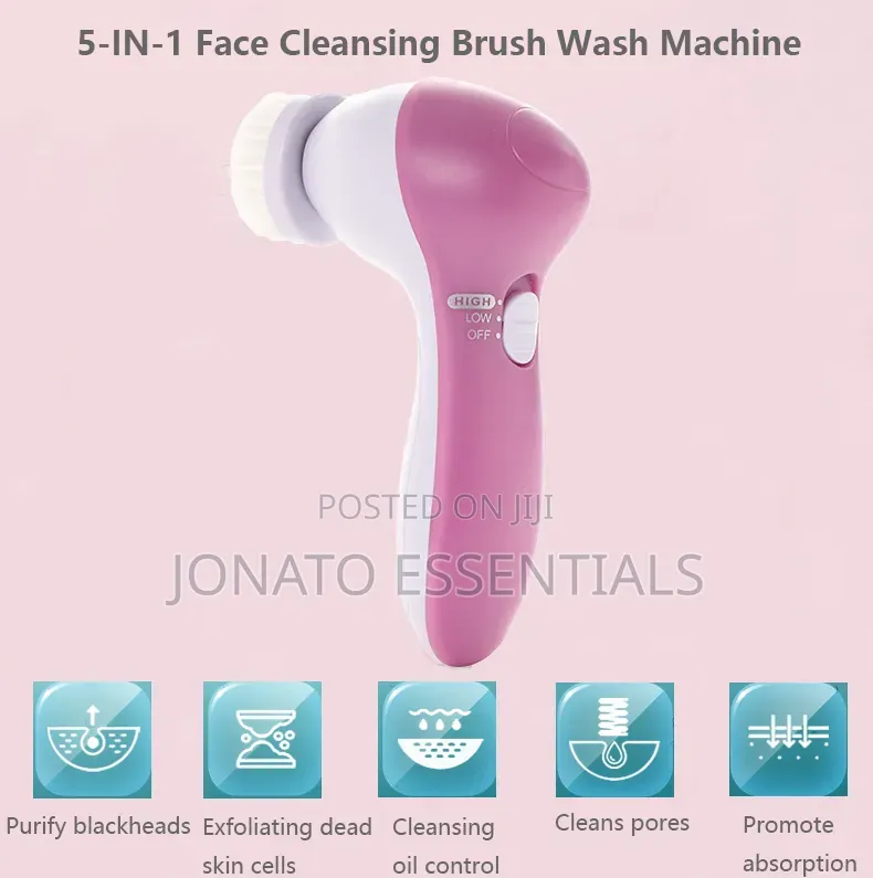 5 in 1 Electric Facial Cleansing Brush Massager Set