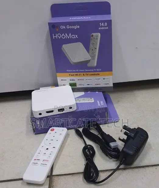 H96 Max 2GB RAM 16GB ROM Smart Android 14 TV Box – Voice Remote