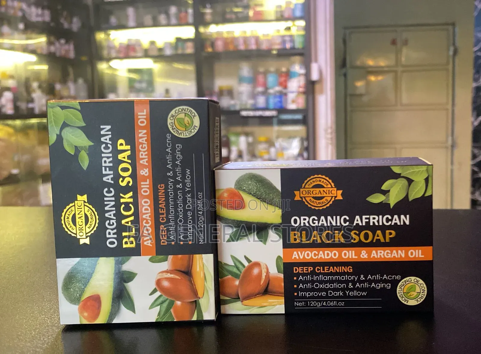 Organic African Black Soap With Avocado and Argan Oil