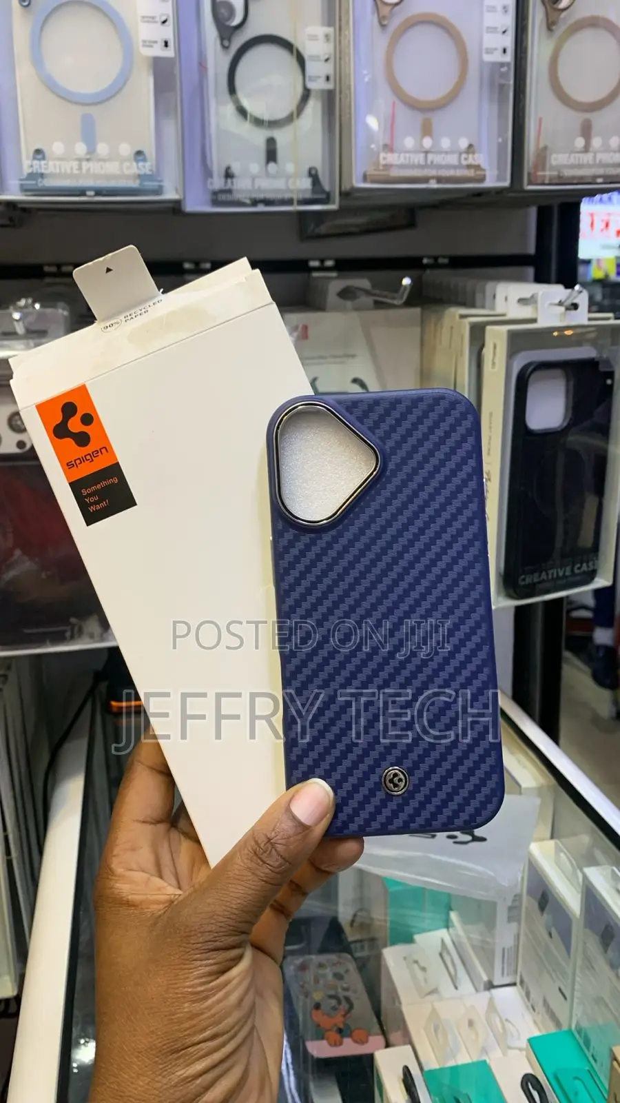 Blue Carbon Fiber Texture Protective caseiPhone 17 Series