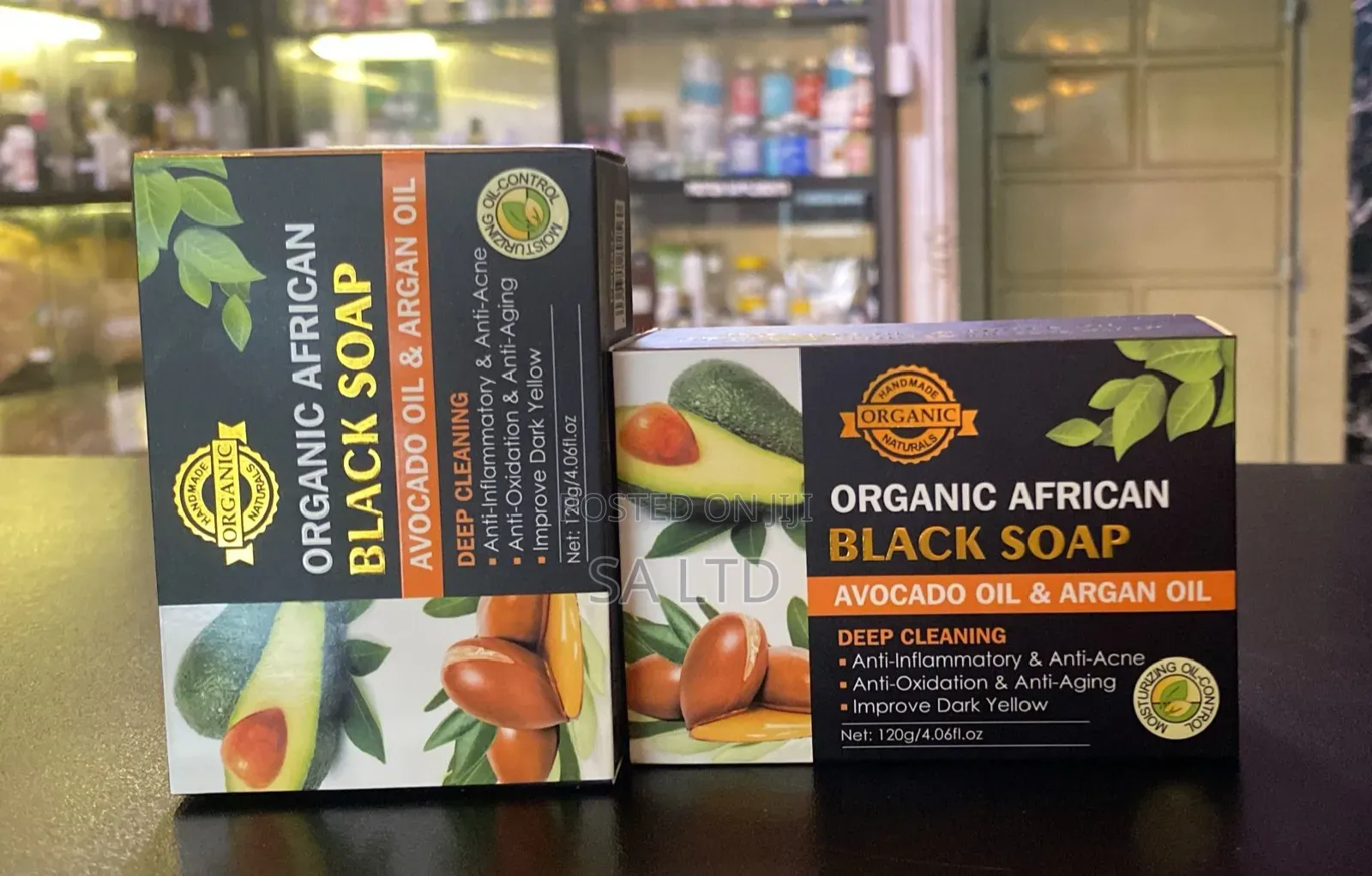 Organic African Black Soap With Avocado Oil and Argan Oil