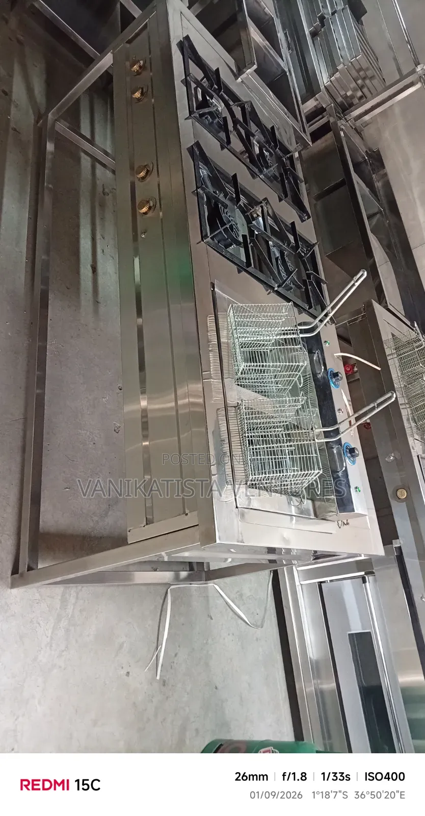 Gas Cooker Combined With Deep Fryer