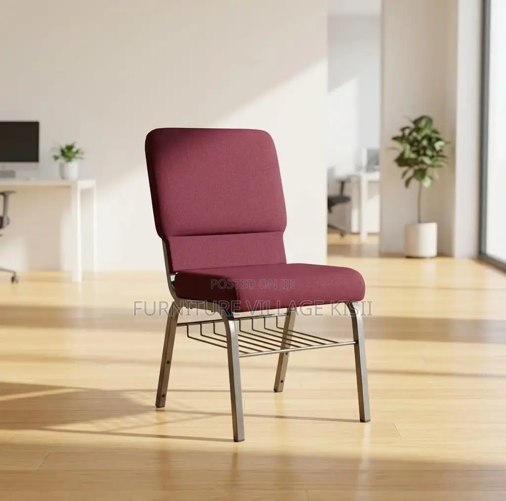Conference Chair; Fabric Armless Stackable Meeting Rooms Chair