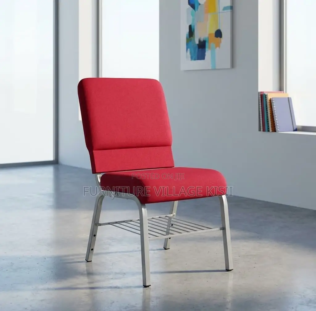 Conference Chair; Fabric Armless Stackable Meeting Rooms Chair