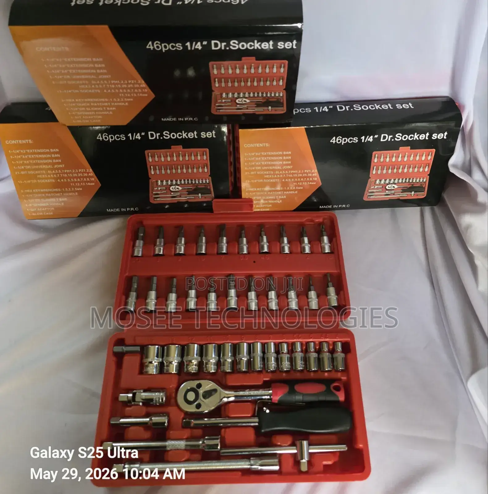 46-Piece 1/4-Inch Drive Socket & Ratchet Wrench Set