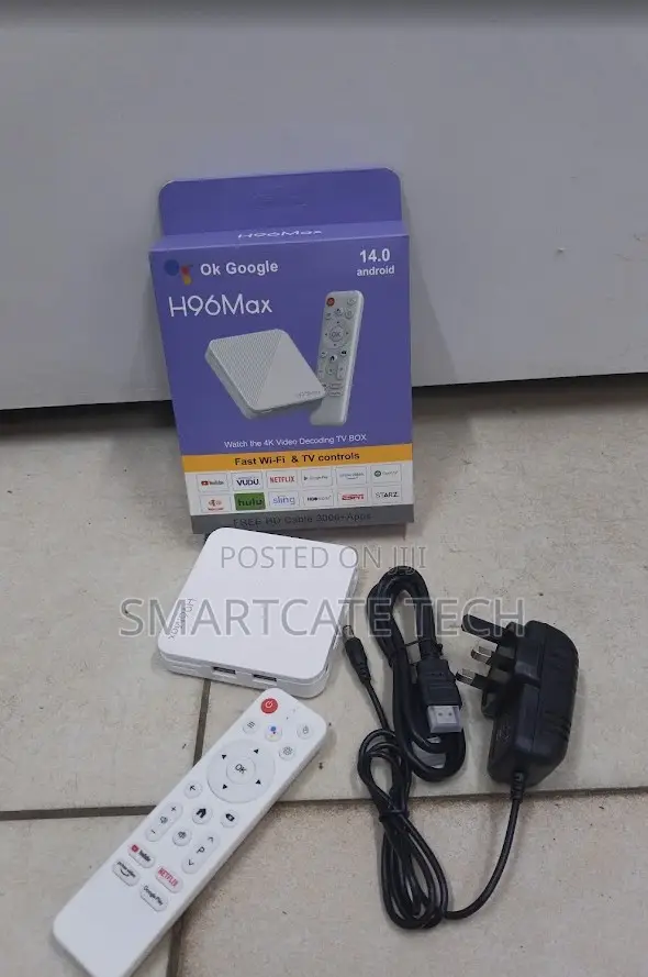 H96 Max 4K Android 14 TV Box – 2GB RAM + 16GB Storage