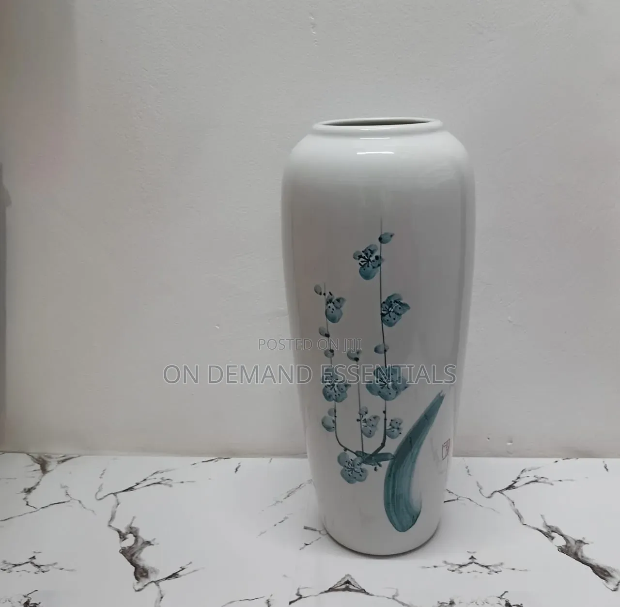 Azure Bloom Ceramic Flower Vase