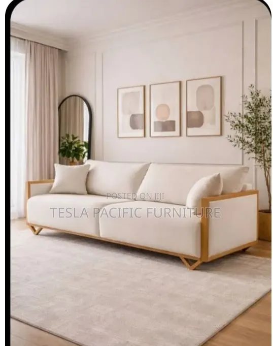 Modern 3 Seater Sofa Set Made in With Spring Cushions and Fiber