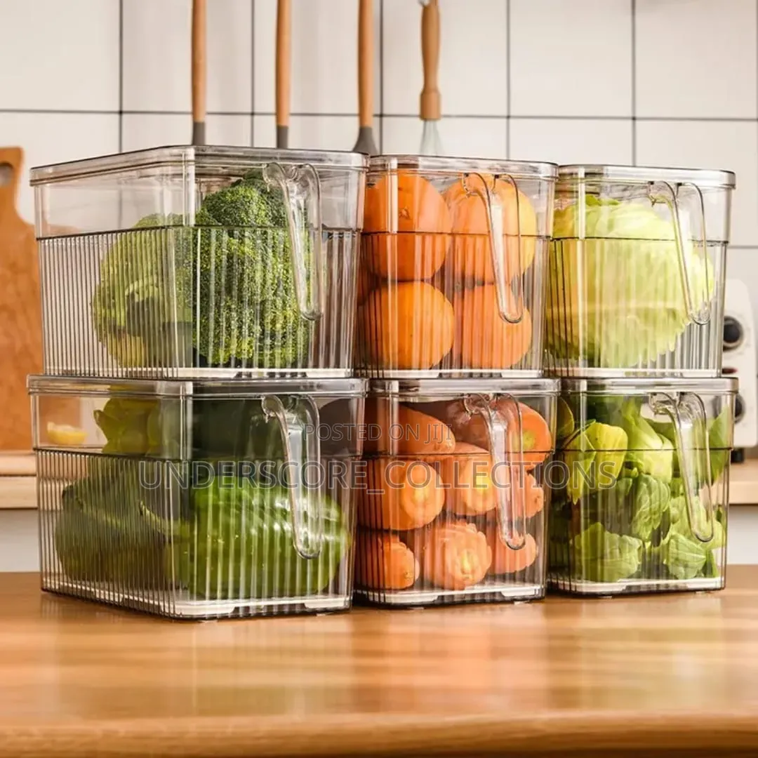 *Refrigerator Storage Box Food Grade PET Kitchen Fruit Vegetable
